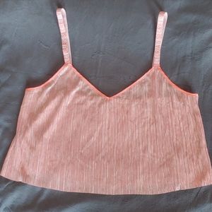 Victoria's Secret Salmon Shimmer Crop Top